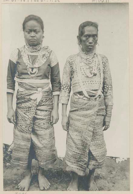 Bagobo women wearing traditional clothing