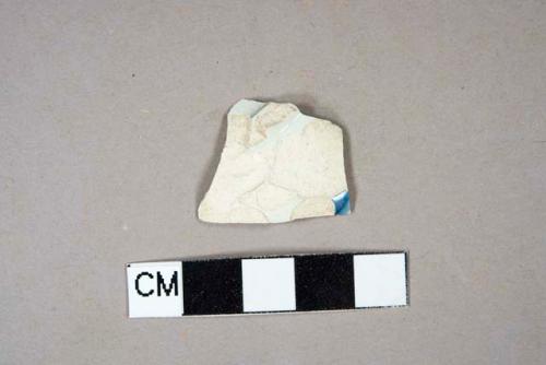 Blue handpainted pearlware base sherd