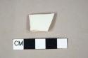 Undecorated white salt glaze stoneware body sherd