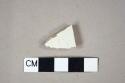 Undecorated white salt glaze stoneware body sherd