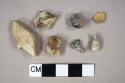 3 slag fragments, 3 stone pebbles, 1 coal fragment