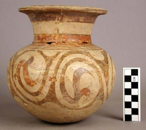 Polychrome pottery jar