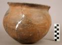 Restored pottery vessel