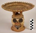 Carrillo and Galo polychrome effigy pedestal vessel