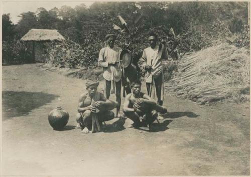 Igorot drum and gansa players at canao