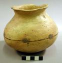 San bernardo black on yellow pottery small jar