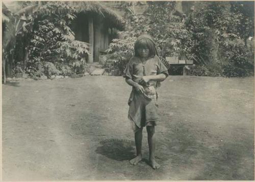 Igorot girl with basket