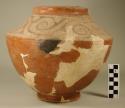 Very large polychrome pottery jar