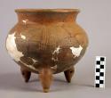 Tripod bowl, incised red ware