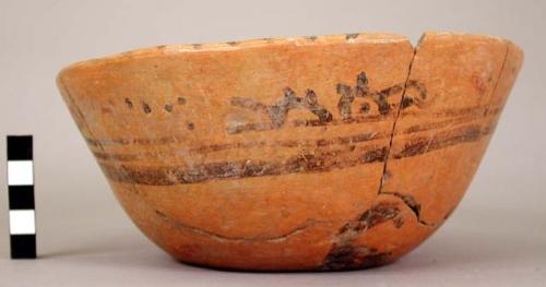 Polychrome pottery bowl