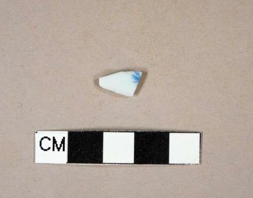 Blue handpainted porcelain body sherd