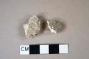 White mortar fragments