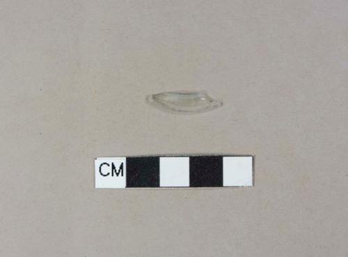 Colorless bottle glass flared rim fragment