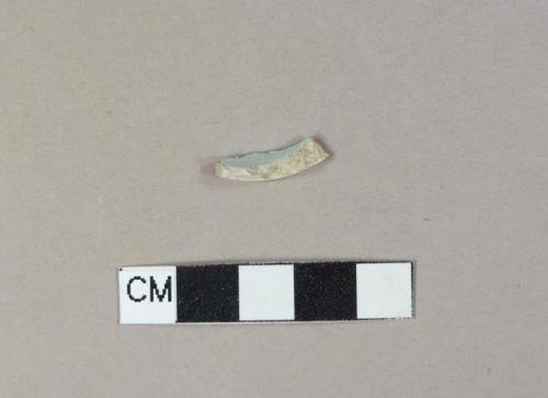 Undecorated pearlware footring sherd