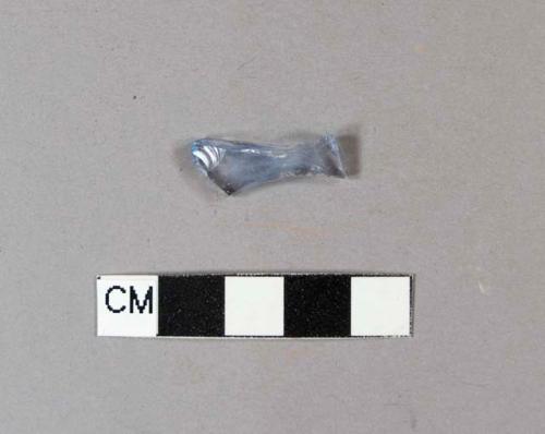 Blue bottle glass fragment