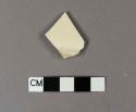 Undecorated creamware base sherd