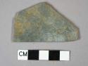 Blue-gray slate fragment, likely roofing slate