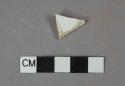 White lead-glazed earthenware vessel body fragment, white paste, undecorated