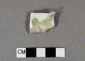 Undecorated whiteware base sherd