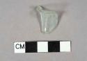 Light aqua bottle glass fragment, partial perscription finish and neck