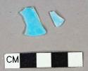 Bright blue opaque vessel body fragment