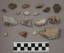 49 pieces stone; 32 pcs quartz; 1 fragment bone