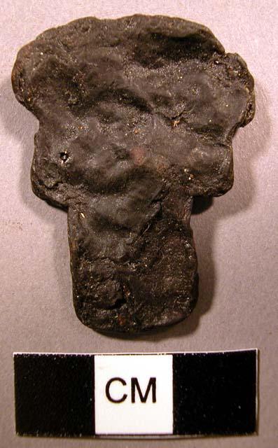 Fragment of leather object - evidence of sewing