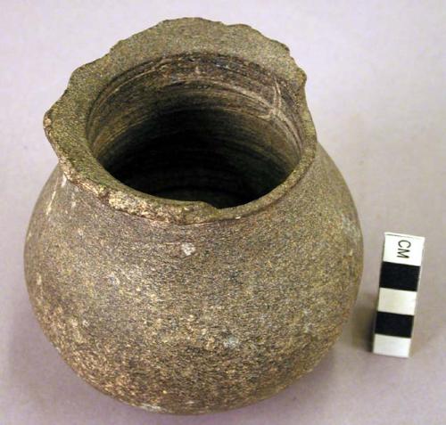 Basalt vessel