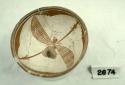 Small bowl with 2 darning needles (insects)