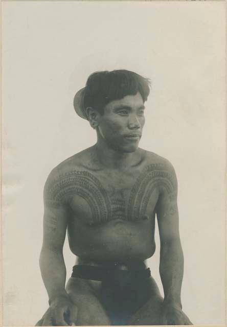 Bontoc Igorot man with tattoo