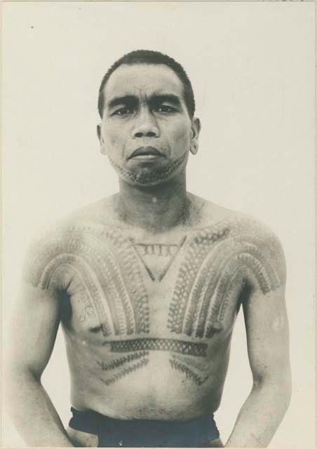 Bontoc Igorot man with tattoo