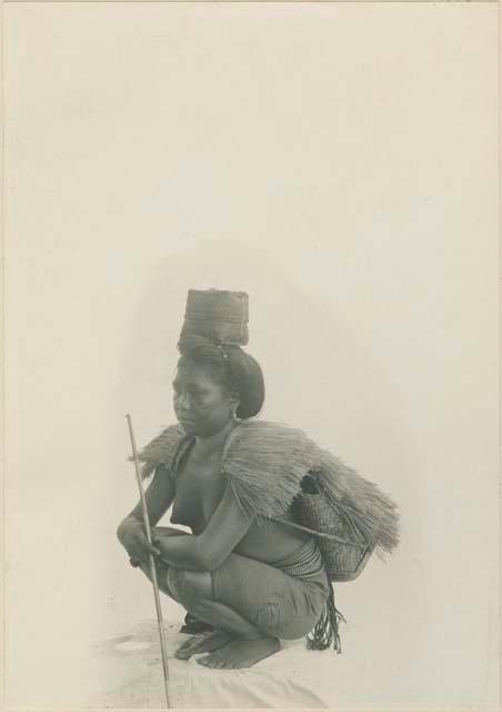 Bontoc Igorot woman with carrying basket