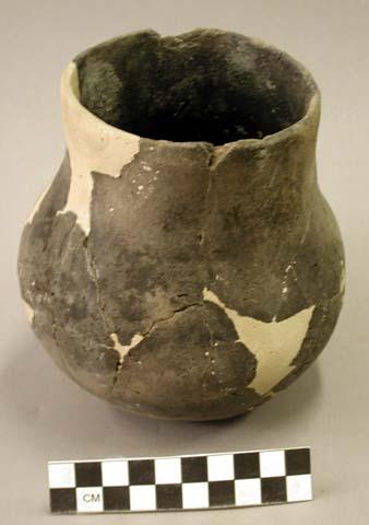 Undecorated pottery jar