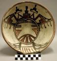 Early modern Hopi polychrome pottery bowl