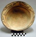 Early modern Hopi polychrome pottery bowl