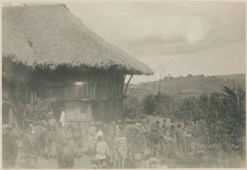 Igorot children used as a pack train on way two and from Baguio