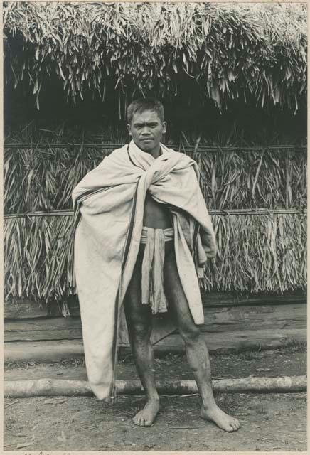 Benguet Igorot man wearing a blanket