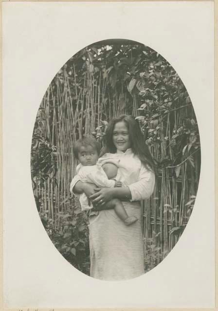 Igorot woman of Trinidad with her child