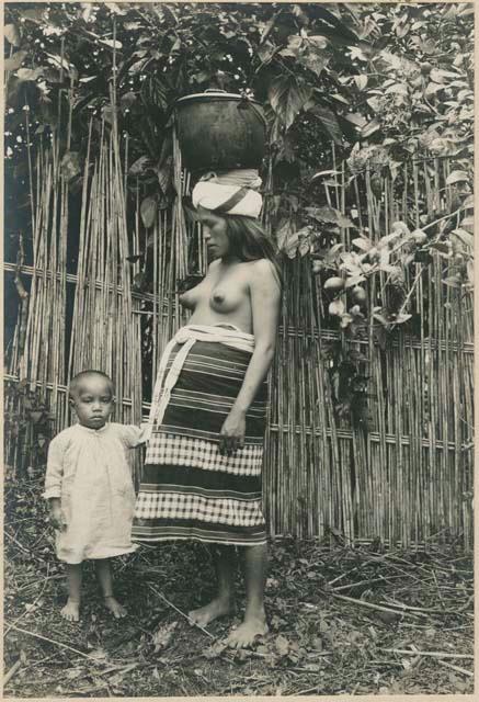 Igorot woman and child