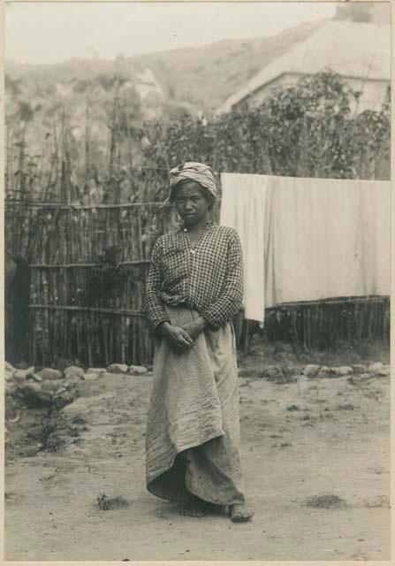 Benguet Igorot woman in Ilocano dress