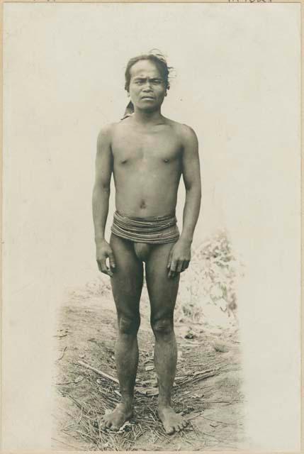 Ilongot man wearing traditional clothing