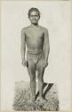 Ilongot man with hair net and shell girdle