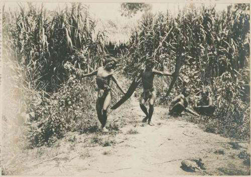 Ilongot men dancing