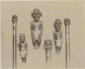 Carved wooden anthropomorphic figures