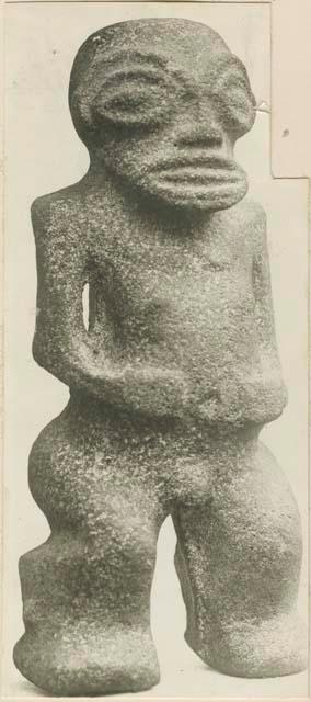 Carved stone anthropomorphic figure