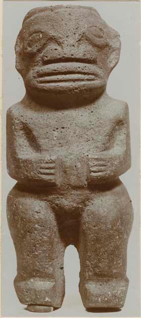 Carved stone anthropomorphic figure