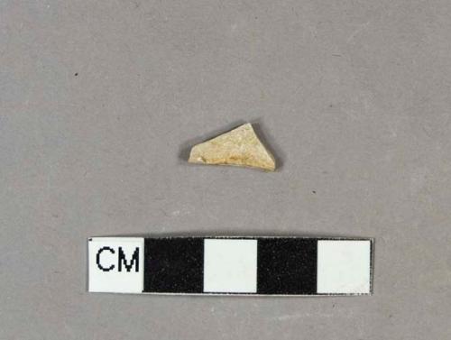 Unidentified refined earthenware body sherd, glaze missing from both sides