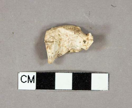 White plaster fragment