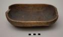 Cradle-shaped wooden bowl (9 1/2") ("imbehe")