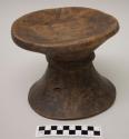 Wooden stool - mushroom-shaped, incised decoration (mbata)